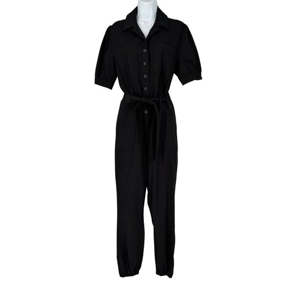 Mod X Utility Jogger Jumpsuit Stretch Medium Black Streetwear Modern - Picture 2 of 16